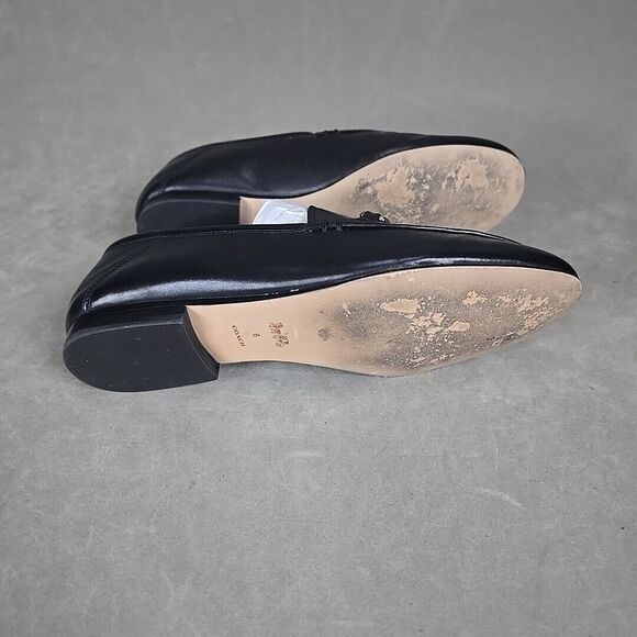 Coach Black Leather Loafers - Picture 11 of 13